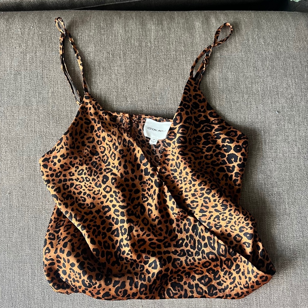 Leopard crop top